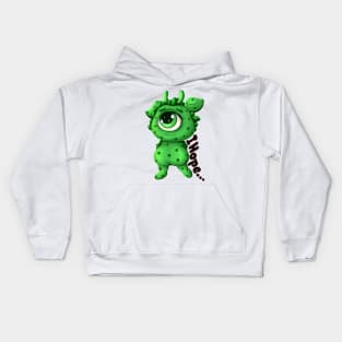 Cute Thoughtful Little Monster Kids Hoodie